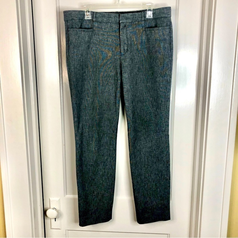Banana Republic gray textured Sloan straight leg trouser pants size 14